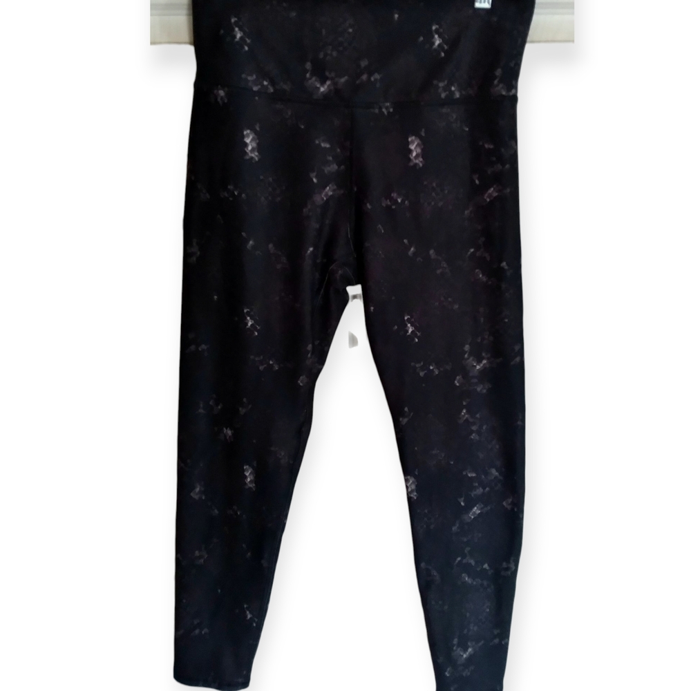 Jessica Simpson Black Patterned Active Leggings - image 1